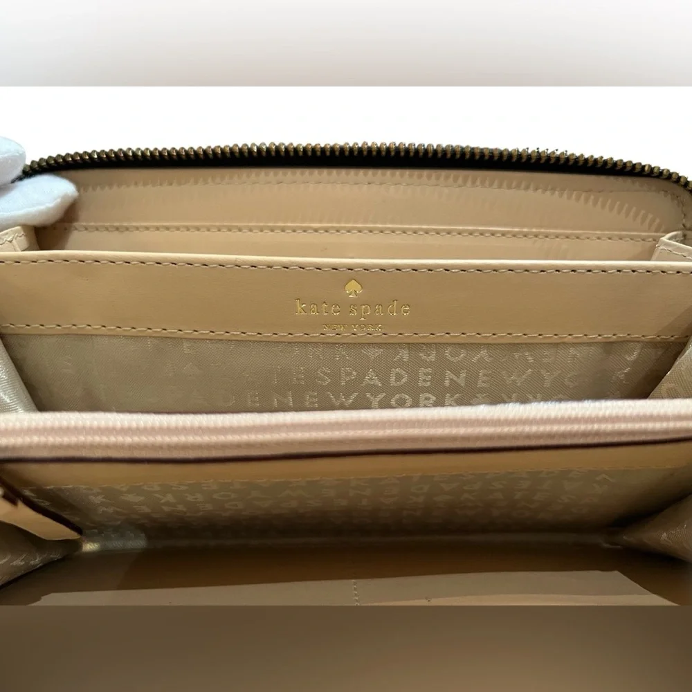 Kate Spade Riverside Street Ostrich Neda‎ Zip Around Wallet